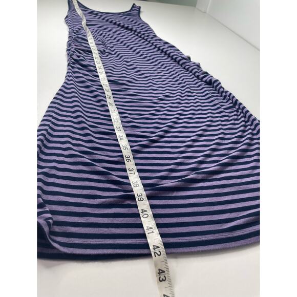 Liz Lange Sleeveless Striped Maternity Tank Dress Purple Navy Womens‎ Size Small - Picture 12 of 12